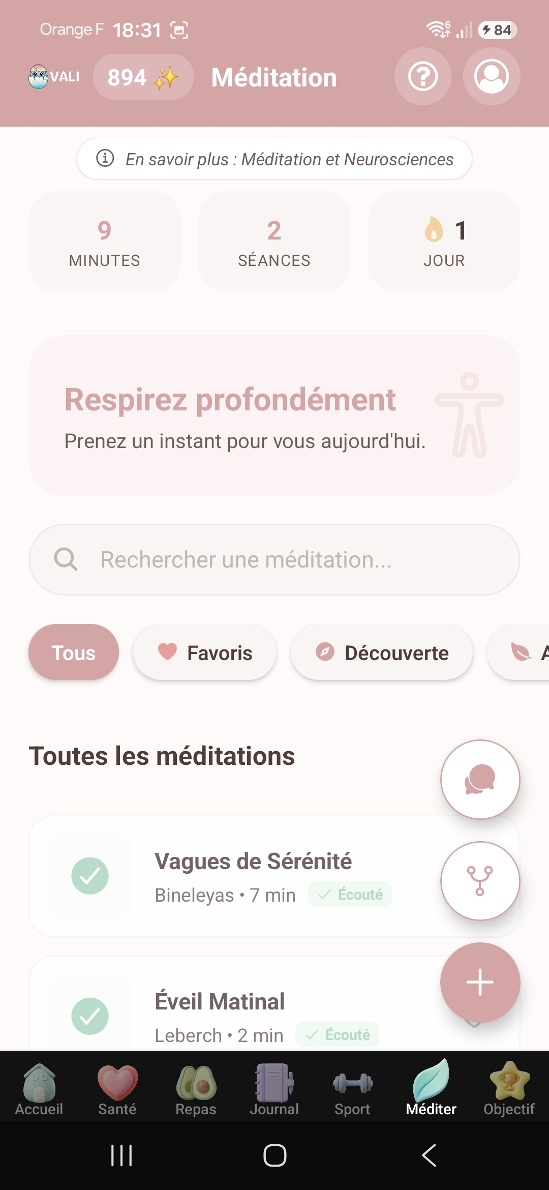 Méditation : Séances guidées