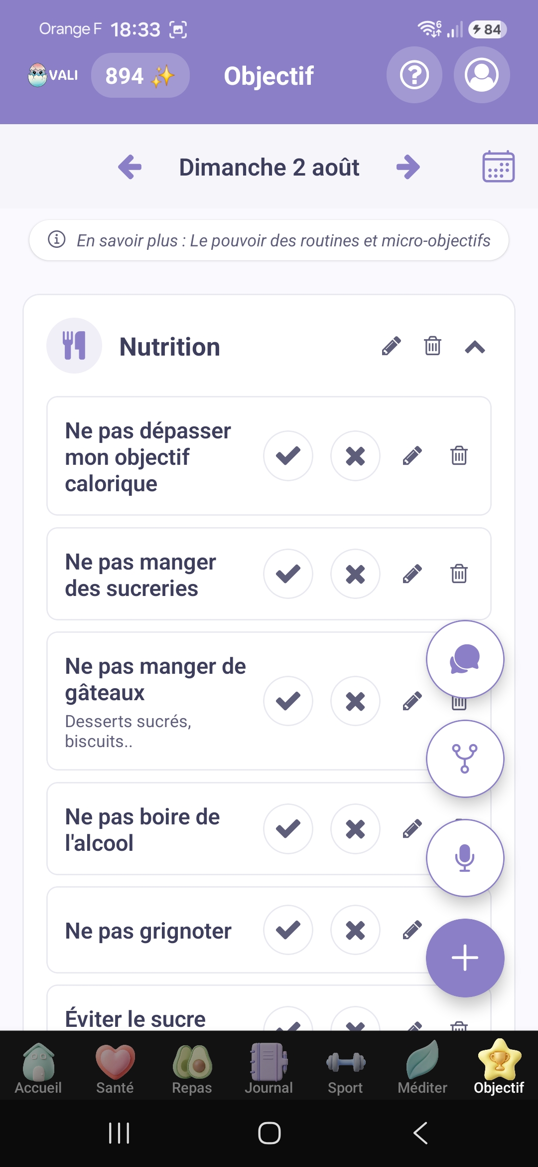 Objectifs : Configuration des cibles