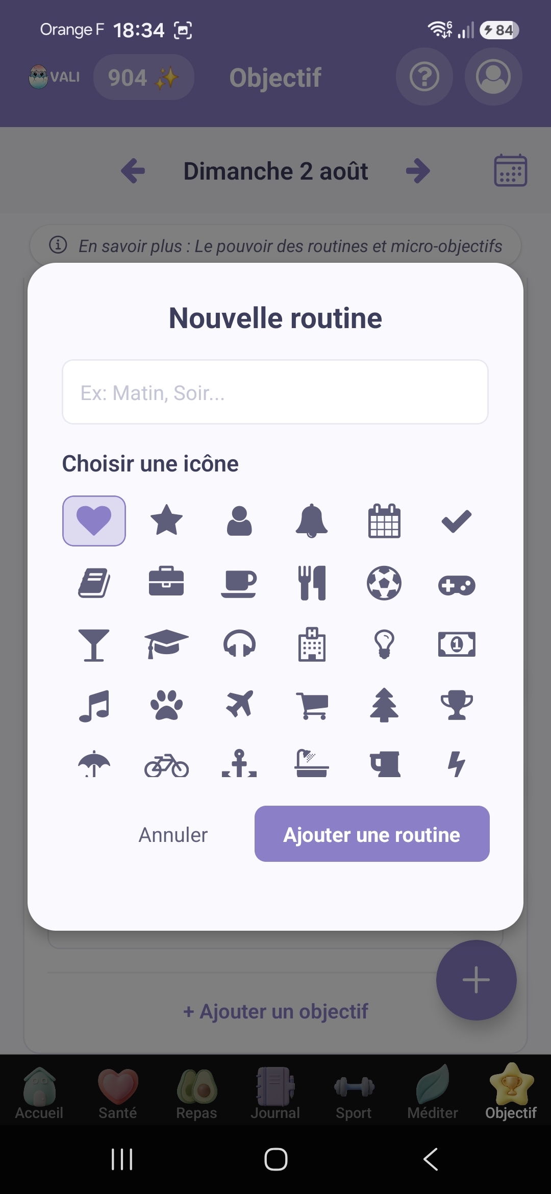 Objectifs : Évolution dans le temps
