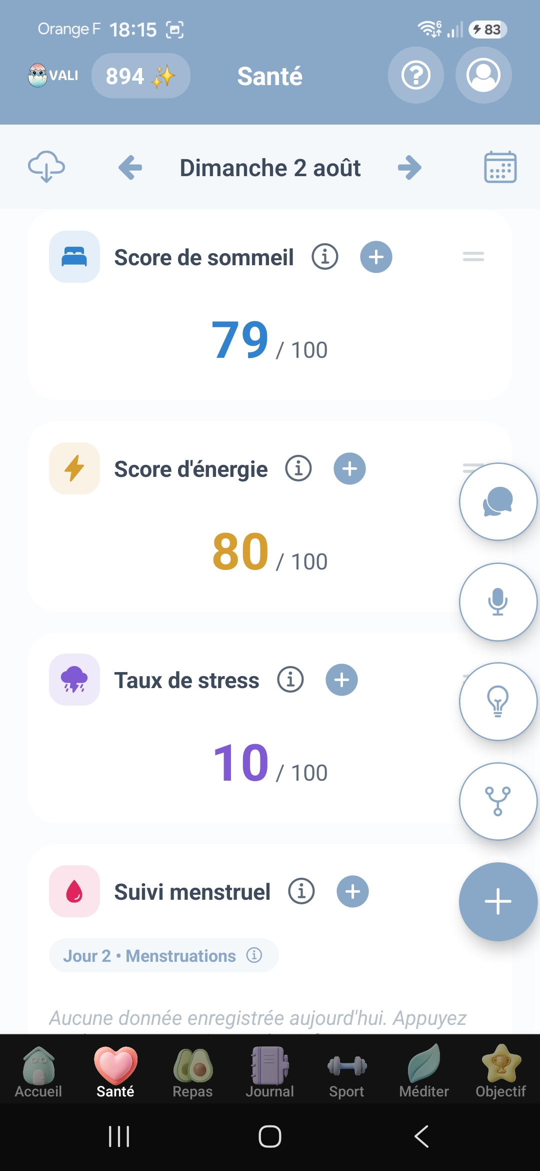 Santé : Mensurations & Santé Connect